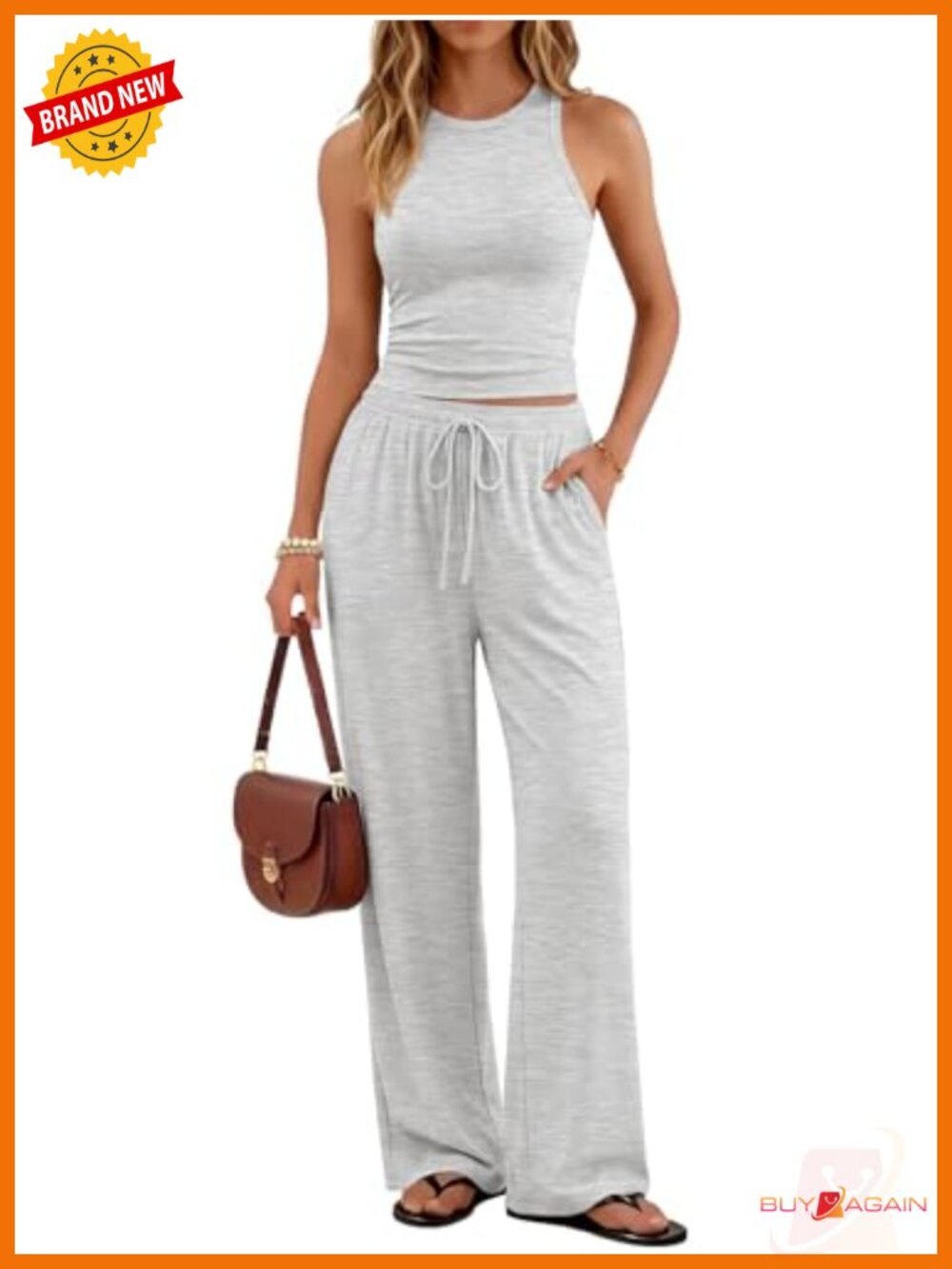 Women's Summer 2 Piece Lounge Set Matching Outfit with Pockets